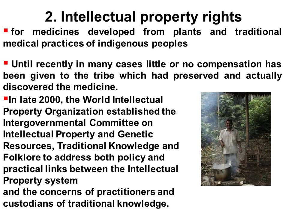 Intellectual property rights and traditional knowledge